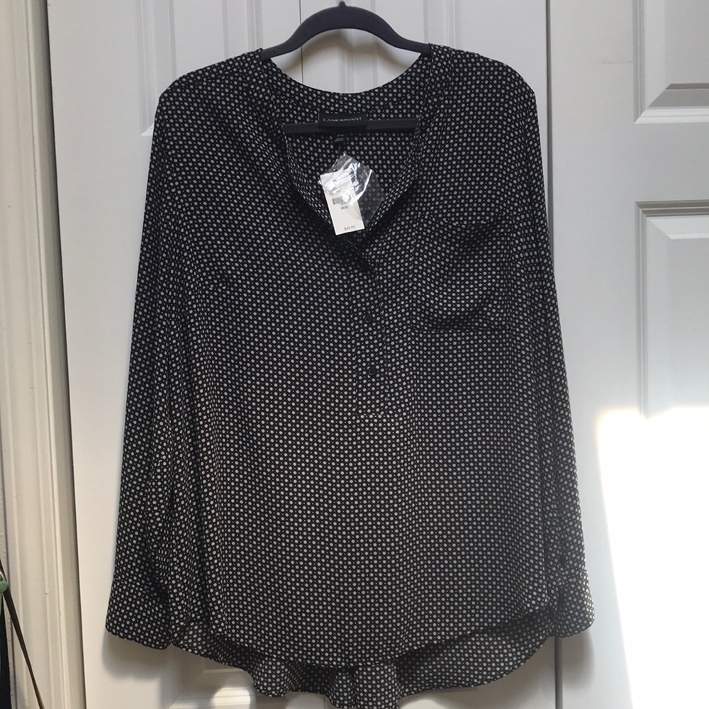 Lane Bryant NWT black taupe pattern tunic sz 1820. Classic minimalist